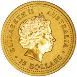 2005 0.1 oz Gold Coin Lunar Year of the Rooster Perth Mint Coloured Bullion obverse 1