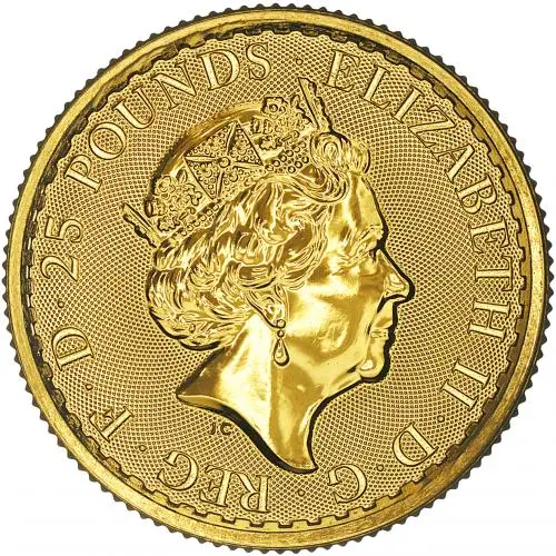 2020 Gold 0.25 oz Britannia Bullion Coin obverse