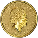 2020 Gold 0.25 oz Britannia Bullion Coin obverse
