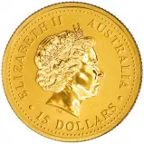 2007 0.1 oz Gold Coin Lunar Year of the Pig Perth Mint Bullion Coloured obverse 1