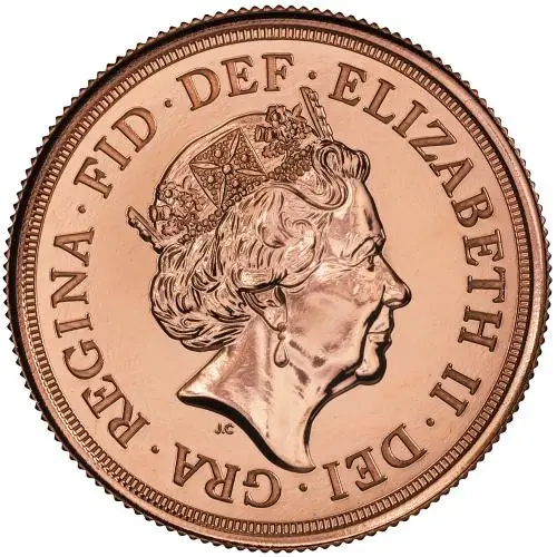 2020 Double Sovereign Gold Bullion Coin obverse