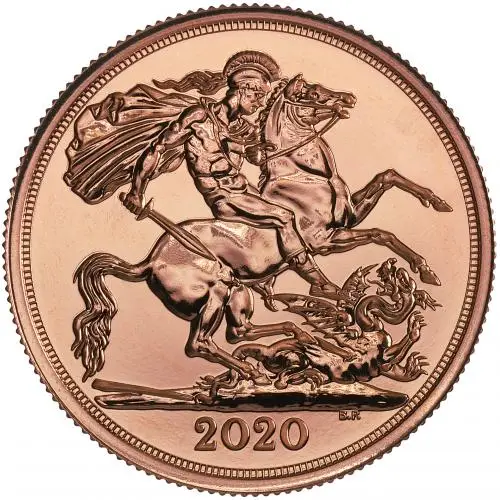 2020 Double Sovereign Gold Bullion Coin reverse