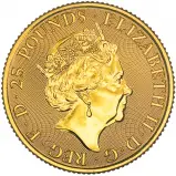 2021 Gold 0.25 oz Queen's Beasts 'White Greyhound of Richmond' Bullion Coin obverse image