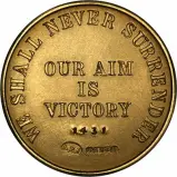 1965 Winston Churchill Gold Medallion by A. Edward Jones Reverse