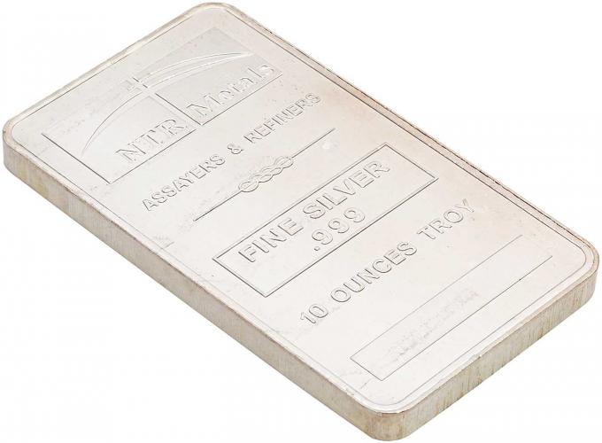 10 oz Silver Bullion Bar NTR Metals | Chards