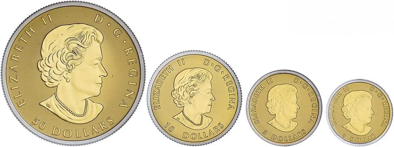 2017 150th Anniversary of Canada Gold Proof Maple 4-Coin Set obverse