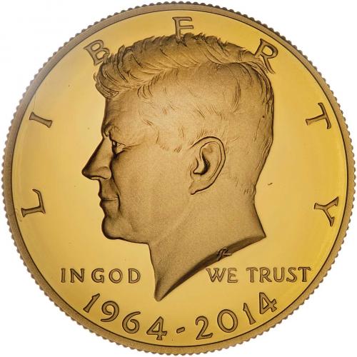 2014 Gold Proof 50th Anniversary JFK 50 cent Coin | Chards