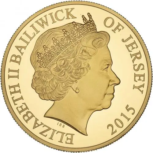 2015 Gold Proof Longest Reigning Monarch Pound Sterling £5 Coin obverse