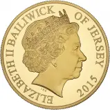 2015 Gold Proof Longest Reigning Monarch Pound Sterling £5 Coin obverse