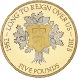 2015 Longest Reigning Monarch Jersey Gold Proof £5 Coin
