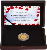 2019 Gold Proof Poppy Coin Remember With Us - Jersey