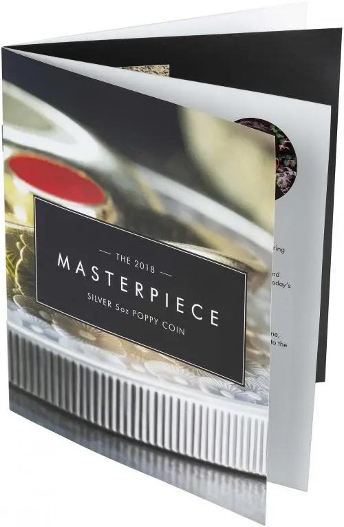 2018 Masterpiece Poppy coin Silver Antique £10  Coin Presentation Case Jersey booklet