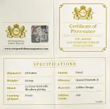 2012 Gold Proof Diamond Jubilee £5 Coin Jersey cert provenance