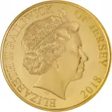 2018 Gold Proof 10 Ounce Elizabeth II 65th Anniversary of the Coronation Pound Sterling £50  Coin Presentation Case with Cert Jersey obverse
