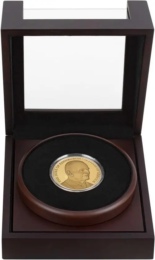 2017 Gold Proof 5 Ounce Elizabeth II Duke of Edinburgh 70 years of service Pound Sterling £10  Coin Presentation Case with Cert Jersey in box