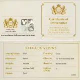 2017 Gold Proof 5 Ounce Elizabeth II Duke of Edinburgh 70 years of service Pound Sterling £10  Coin Presentation Case with Cert Jersey cert