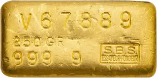 Gold 250g Bar SBS - Pre-Owned