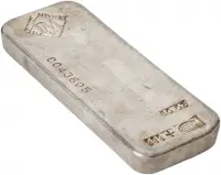 Silver Bullion Ungraded 50 ounce  Bar Without Cert Pre-Owned Johnson Matthey side view