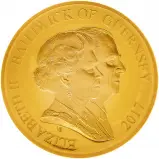 2017 5 Ounce Gold Proof Platinum Wedding Anniversary £10 Coin obverse