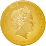 2019 5 Ounce Gold Proof 80th Anniversary of the Kings Speech £10 Coin obverse