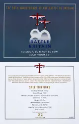 2020 80th Anniversary of the Battle of Britain Gold Proof £2 Coin Set - Jersey COA
