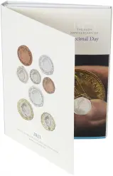 2021 United Kingdom Brilliant Uncirculated Annual Coin Set in card