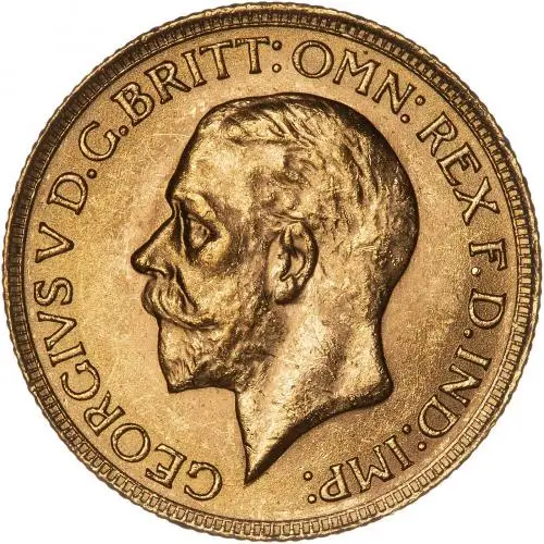 Gold Sovereign George V Royal Sovereign Collection Pound Sterling  Coin Sets United Kingdom 22 Coins obverse design