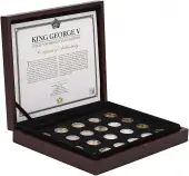 Gold Sovereign George V Royal Sovereign Collection Pound Sterling  Coin Sets United Kingdom 22 Coins side view