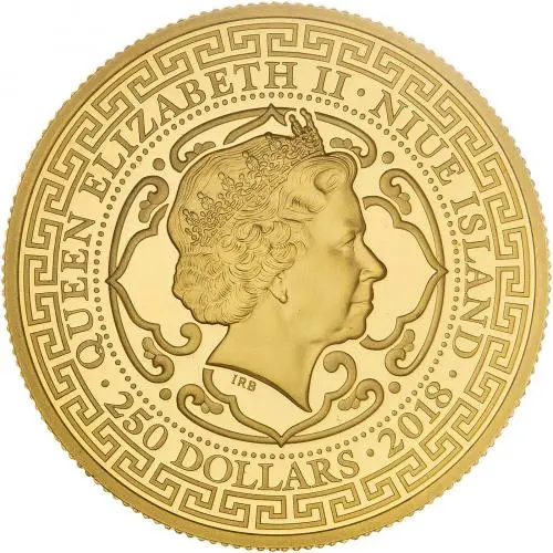 2018 Niue Gold Proof Trade Dollar - East India Company obverse