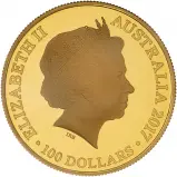 2017 Kangaroo at Sunset 10th Anniversary Gold Proof $100 Coin obverse