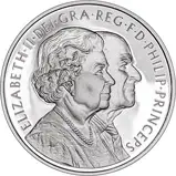 2007 UK Coin £5 / Crown Silver Proof Diamond Wedding 22015