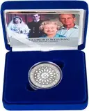 2007 UK Coin £5 / Crown Silver Proof Diamond Wedding