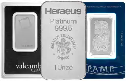 1 oz Platinum Bullion Bar Our Choice - Pre-Owned