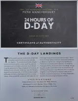 2019 The D-Day Landings Gold Proof Elizabeth II £5  Coin With Box with Cert Guernsey Unknown 3 Coins leaflet