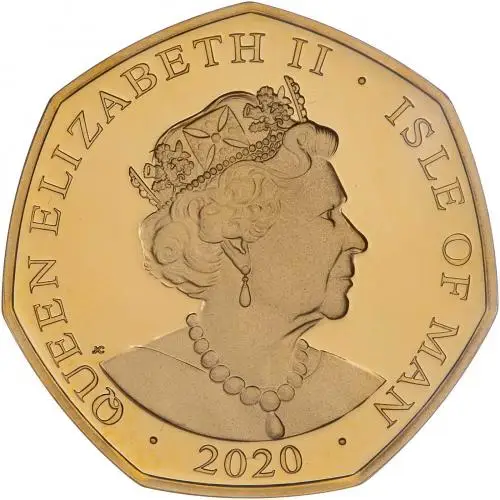 2020 Gold Proof 75th Anniversary VE Day 50 Pence 7-Coin Set obverse