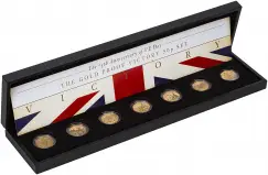 2020 Gold Proof 75th Anniversary VE Day 50 Pence 7-Coin Set
