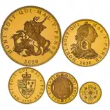 2020 George III Gold Proof Sovereign 5-Coin Set - St. Helena