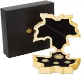 2019 Gold Proof Maple  Coin Sets Without Cert Canada Royal Canadian Mint 4 Coins in maple effect box