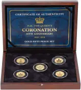 2018 65th Anniversary of the Coronation Gold Proof 50p Coin Set