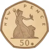 2019 Britannia 50 Years of the 50p Gold Proof Coin