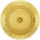 2020 18/25 Gold Proof 100 Gram Taj Mahal $50  Coin Single with Cert Solomon Islands reverse