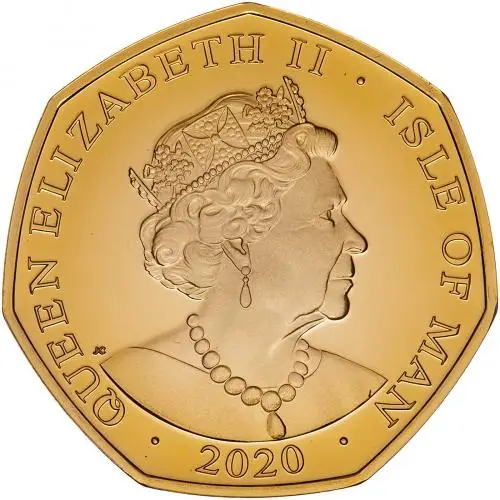 2020 V Gold Proof 75th Anniversary of VE Day 50 Pence Coin obverse