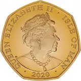 2020 V Gold Proof 75th Anniversary of VE Day 50 Pence Coin obverse