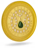 2016 Gold Proof Celebration of Her Majesty's 90th Birthday Coin Canada  side view