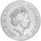 2021 1 oz Silver Proof Coin Queen's Beasts - Griffin of Edward III obverse