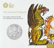2021 £5 BU Queen's Beasts - Griffin of Edward III Coin in presentation card