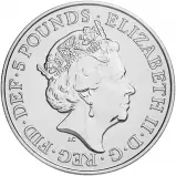 2021 £5 BU Queen's Beasts - Griffin of Edward III Coin obverse