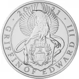 2021 £5 BU Queen's Beasts - Griffin of Edward III Coin