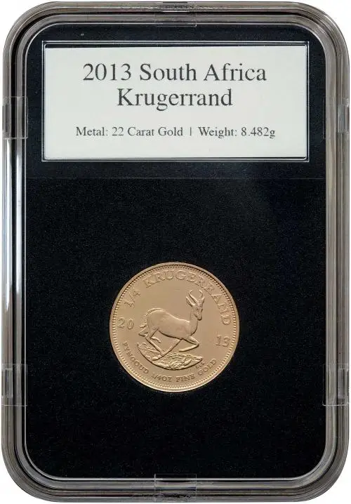 2013 Gold 0.25 oz Krugerrand Coin - reverse