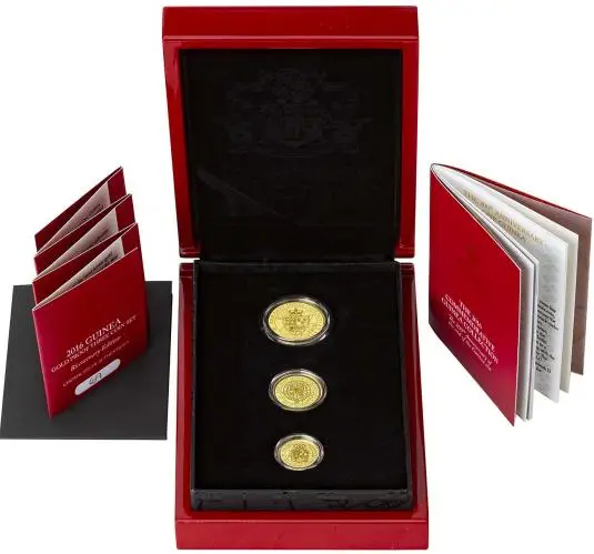 2016 Gold Proof Guinea 3 Coin Set - St Helena in box